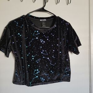 Velvet Constellations Crop Top